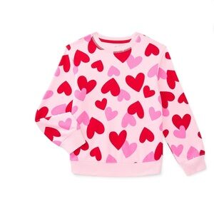 Heart Patterned Kids Sweatshirt
